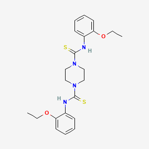molecular formula C22H28N4O2S2 B4359151 N,N-BIS(2-ETHOXYPHENYL)TETRAHYDRO-1,4-PYRAZINEDICARBOTHIOAMIDE 