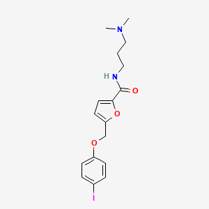 molecular formula C17H21IN2O3 B4359350 N-[3-(dimethylamino)propyl]-5-[(4-iodophenoxy)methyl]-2-furamide 