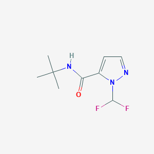 molecular formula C9H13F2N3O B4359461 N-(tert-butyl)-1-(difluoromethyl)-1H-pyrazole-5-carboxamide 