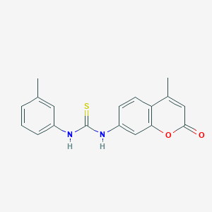molecular formula C18H16N2O2S B4359481 N-(4-methyl-2-oxo-2H-chromen-7-yl)-N'-(3-methylphenyl)thiourea 