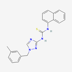 molecular formula C21H19N5S B4359484 N-[1-(3-methylbenzyl)-1H-1,2,4-triazol-3-yl]-N'-1-naphthylthiourea 