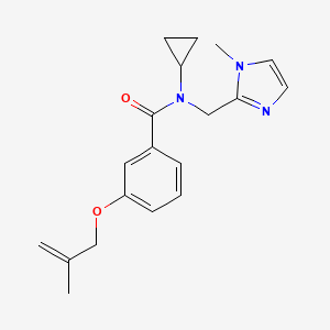 molecular formula C19H23N3O2 B4359495 N-cyclopropyl-N-[(1-methyl-1H-imidazol-2-yl)methyl]-3-[(2-methylprop-2-en-1-yl)oxy]benzamide 