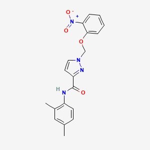 molecular formula C19H18N4O4 B4359665 N-(2,4-dimethylphenyl)-1-[(2-nitrophenoxy)methyl]-1H-pyrazole-3-carboxamide 