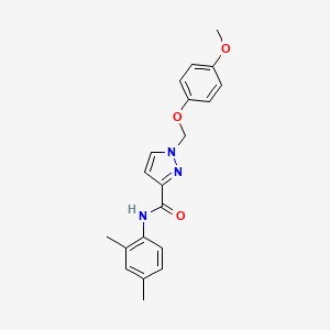 molecular formula C20H21N3O3 B4359741 N-(2,4-dimethylphenyl)-1-[(4-methoxyphenoxy)methyl]-1H-pyrazole-3-carboxamide 