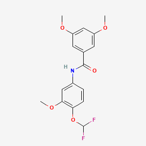 molecular formula C17H17F2NO5 B4359943 N-[4-(difluoromethoxy)-3-methoxyphenyl]-3,5-dimethoxybenzamide 