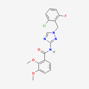 molecular formula C18H16ClFN4O3 B4359960 N-[1-(2-chloro-6-fluorobenzyl)-1H-1,2,4-triazol-3-yl]-2,3-dimethoxybenzamide 