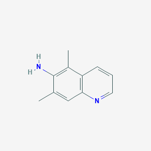 molecular formula C11H12N2 B043601 5,7-Dimethyl-6-quinolinamine CAS No. 116632-61-2
