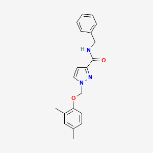 molecular formula C20H21N3O2 B4360950 N-benzyl-1-[(2,4-dimethylphenoxy)methyl]-1H-pyrazole-3-carboxamide 