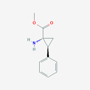 molecular formula C11H13NO2 B043611 rac-methyl (1R,2S)-1-amino-2-phenylcyclopropane-1-carboxylate CAS No. 123806-63-3