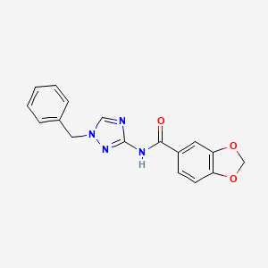 molecular formula C17H14N4O3 B4361246 N-(1-benzyl-1H-1,2,4-triazol-3-yl)-1,3-benzodioxole-5-carboxamide 