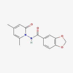 molecular formula C15H14N2O4 B4361251 N-(4,6-dimethyl-2-oxo-1(2H)-pyridinyl)-1,3-benzodioxole-5-carboxamide 