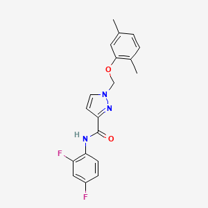 molecular formula C19H17F2N3O2 B4361479 N-(2,4-difluorophenyl)-1-[(2,5-dimethylphenoxy)methyl]-1H-pyrazole-3-carboxamide 