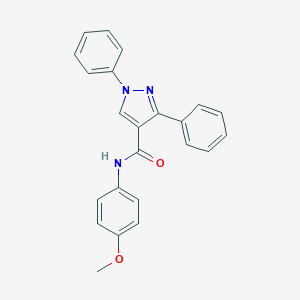 molecular formula C23H19N3O2 B436192 N-(4-methoxyphenyl)-1,3-diphenyl-1H-pyrazole-4-carboxamide CAS No. 372098-48-1