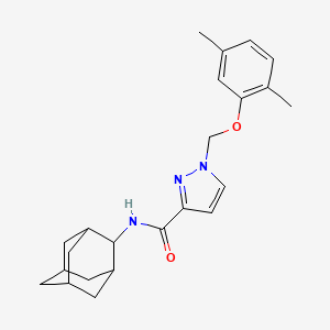 molecular formula C23H29N3O2 B4361982 N-(2-ADAMANTYL)-1-[(2,5-DIMETHYLPHENOXY)METHYL]-1H-PYRAZOLE-3-CARBOXAMIDE 