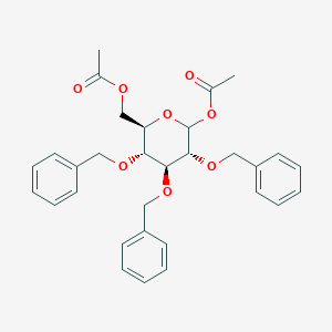 molecular formula C₃₁H₃₄O₈ B043622 1,6-DI-O-Acetyl-2,3,4-tri-O-benzyl-D-glucopyranose CAS No. 59433-13-5