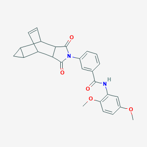 molecular formula C26H24N2O5 B436262 N-(2,5-dimethoxyphenyl)-3-(1,3-dioxooctahydro-4,6-ethenocyclopropa[f]isoindol-2(1H)-yl)benzamide CAS No. 489400-54-6