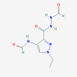 molecular formula C8H11N5O3 B4362633 N-{1-ethyl-3-[(2-formylhydrazino)carbonyl]-1H-pyrazol-4-yl}formamide 