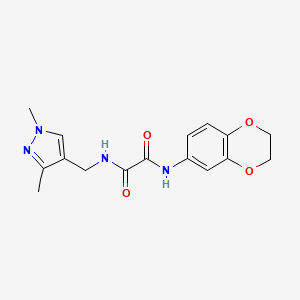 molecular formula C16H18N4O4 B4362672 N-(2,3-DIHYDRO-1,4-BENZODIOXIN-6-YL)-N-[(1,3-DIMETHYL-1H-PYRAZOL-4-YL)METHYL]ETHANEDIAMIDE 