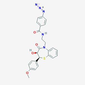 molecular formula C25H23N5O4S B043628 Azidodiltiazem CAS No. 124255-99-8