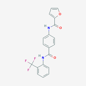 molecular formula C19H13F3N2O3 B436281 N-(4-{[2-(trifluoromethyl)anilino]carbonyl}phenyl)-2-furamide CAS No. 667409-12-3