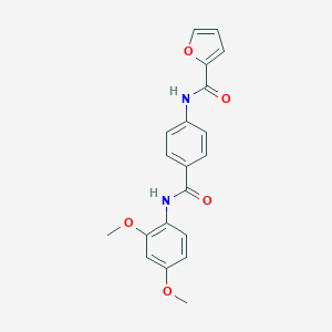 molecular formula C20H18N2O5 B436287 N-[4-[(2,4-dimethoxyphenyl)carbamoyl]phenyl]furan-2-carboxamide CAS No. 667409-04-3