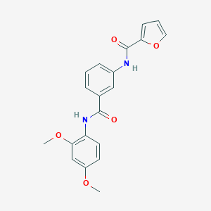 molecular formula C20H18N2O5 B436290 N-{3-[(2,4-dimethoxyanilino)carbonyl]phenyl}-2-furamide CAS No. 433234-81-2