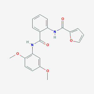 molecular formula C20H18N2O5 B436297 N-{2-[(2,5-dimethoxyanilino)carbonyl]phenyl}-2-furamide CAS No. 432495-68-6