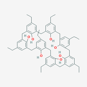 molecular formula C63H70O7 B043631 p-Ethylcalix[7]arene CAS No. 122002-00-0