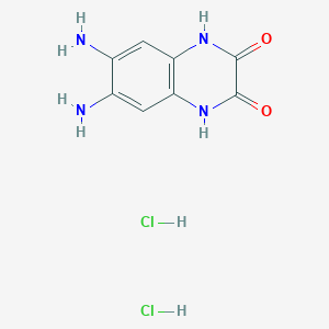 molecular formula C8H10Cl2N4O2 B043642 6,7-二氨基喹喔啉-2,3-二酮，二盐酸盐 CAS No. 17498-26-9
