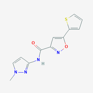molecular formula C12H10N4O2S B4364264 N-(1-methyl-1H-pyrazol-3-yl)-5-(2-thienyl)-3-isoxazolecarboxamide 