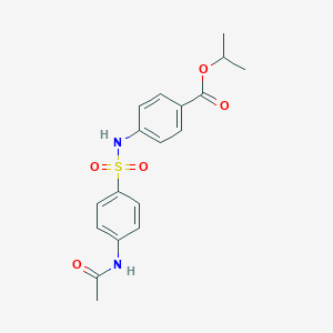 molecular formula C18H20N2O5S B436434 Propan-2-yl 4-[(4-acetamidophenyl)sulfonylamino]benzoate CAS No. 670230-02-1