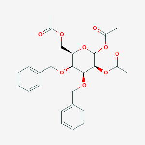 molecular formula C26H30O9 B043649 1,2,6-Tri-O-acetyl-3,4-di-O-benzyl-a-D-mannopyranose CAS No. 65827-57-8