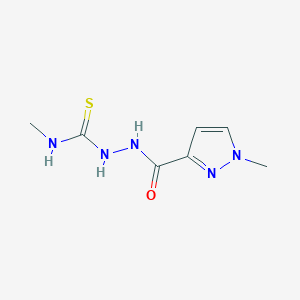 molecular formula C7H11N5OS B4365180 N-METHYL-2-[(1-METHYL-1H-PYRAZOL-3-YL)CARBONYL]-1-HYDRAZINECARBOTHIOAMIDE 