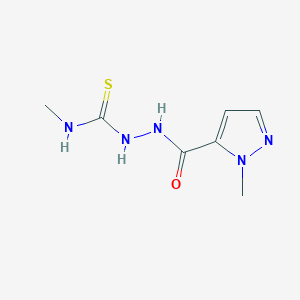 molecular formula C7H11N5OS B4365186 N-METHYL-2-[(1-METHYL-1H-PYRAZOL-5-YL)CARBONYL]-1-HYDRAZINECARBOTHIOAMIDE 