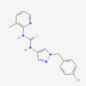 molecular formula C17H16ClN5S B4365479 N-[1-(4-CHLOROBENZYL)-1H-PYRAZOL-4-YL]-N'-(3-METHYL-2-PYRIDYL)THIOUREA 