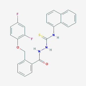 molecular formula C25H19F2N3O2S B4365591 2-{2-[(2,4-DIFLUOROPHENOXY)METHYL]BENZOYL}-N~1~-(1-NAPHTHYL)-1-HYDRAZINECARBOTHIOAMIDE 
