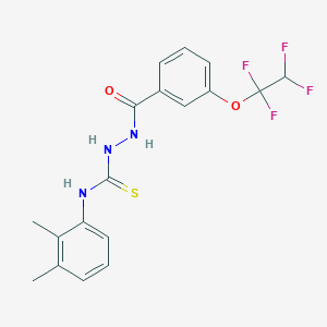 molecular formula C18H17F4N3O2S B4365714 N~1~-(2,3-DIMETHYLPHENYL)-2-[3-(1,1,2,2-TETRAFLUOROETHOXY)BENZOYL]-1-HYDRAZINECARBOTHIOAMIDE 