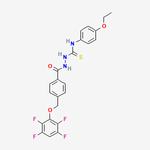 molecular formula C23H19F4N3O3S B4365787 N~1~-(4-ETHOXYPHENYL)-2-{4-[(2,3,5,6-TETRAFLUOROPHENOXY)METHYL]BENZOYL}-1-HYDRAZINECARBOTHIOAMIDE 