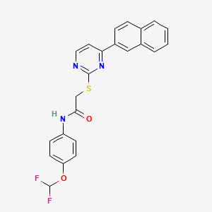 molecular formula C23H17F2N3O2S B4365864 N~1~-[4-(DIFLUOROMETHOXY)PHENYL]-2-{[4-(2-NAPHTHYL)-2-PYRIMIDINYL]SULFANYL}ACETAMIDE 