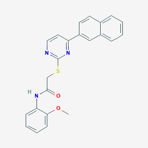 molecular formula C23H19N3O2S B4365865 N~1~-(2-METHOXYPHENYL)-2-{[4-(2-NAPHTHYL)-2-PYRIMIDINYL]SULFANYL}ACETAMIDE 