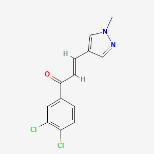 molecular formula C13H10Cl2N2O B4365885 (E)-1-(3,4-DICHLOROPHENYL)-3-(1-METHYL-1H-PYRAZOL-4-YL)-2-PROPEN-1-ONE 