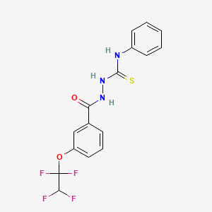 molecular formula C16H13F4N3O2S B4365923 N~1~-PHENYL-2-[3-(1,1,2,2-TETRAFLUOROETHOXY)BENZOYL]-1-HYDRAZINECARBOTHIOAMIDE 