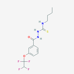 molecular formula C14H17F4N3O2S B4365944 N~1~-BUTYL-2-[3-(1,1,2,2-TETRAFLUOROETHOXY)BENZOYL]-1-HYDRAZINECARBOTHIOAMIDE 