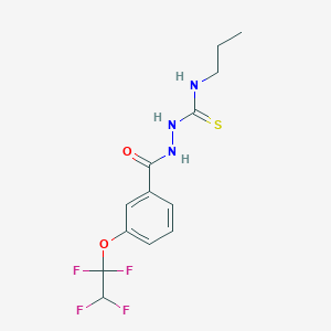 molecular formula C13H15F4N3O2S B4365956 N~1~-PROPYL-2-[3-(1,1,2,2-TETRAFLUOROETHOXY)BENZOYL]-1-HYDRAZINECARBOTHIOAMIDE 