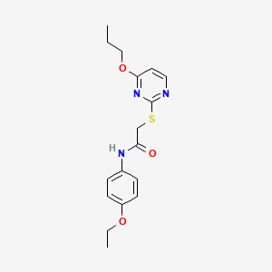 molecular formula C17H21N3O3S B4365980 N~1~-(4-ETHOXYPHENYL)-2-[(4-PROPOXY-2-PYRIMIDINYL)SULFANYL]ACETAMIDE 