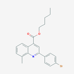 molecular formula C22H22BrNO2 B436608 Pentyl 2-(4-bromophenyl)-8-methyl-4-quinolinecarboxylate CAS No. 355419-70-4