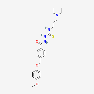 molecular formula C23H32N4O3S B4366244 N~1~-[3-(DIETHYLAMINO)PROPYL]-2-{4-[(4-METHOXYPHENOXY)METHYL]BENZOYL}-1-HYDRAZINECARBOTHIOAMIDE 