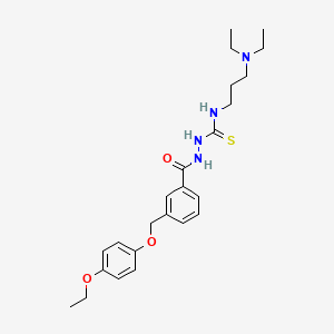 molecular formula C24H34N4O3S B4366253 N~1~-[3-(DIETHYLAMINO)PROPYL]-2-{3-[(4-ETHOXYPHENOXY)METHYL]BENZOYL}-1-HYDRAZINECARBOTHIOAMIDE 