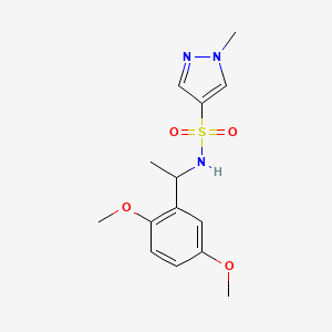 molecular formula C14H19N3O4S B4366276 N~4~-[1-(2,5-DIMETHOXYPHENYL)ETHYL]-1-METHYL-1H-PYRAZOLE-4-SULFONAMIDE 