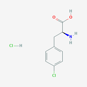 molecular formula C9H11Cl2NO2 B043663 4-Chloro-L-phenylalanine Hydrochloride CAS No. 123053-23-6